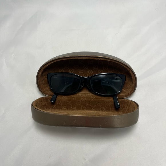 Gucci Black Rectangle Eyeglasses with Case - Frames Only - Picture 13 of 14